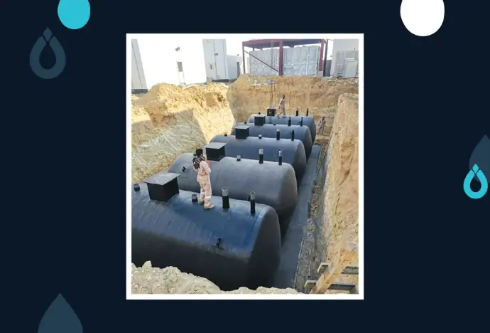 Neama Underground Fiberglass Storage Tanks | Industrial-Grade Fuel, Chemical & Wastewater Containment in Kuwait Custom Underground Fiberglass FRP Tanks in Kuwait by Neama Group - Heavy-Duty Fuel Petroleum Chemical and Sewage Storage from 2,000 to 200,000 Liters - Double-Wall ISO Certified Engineered Tanks